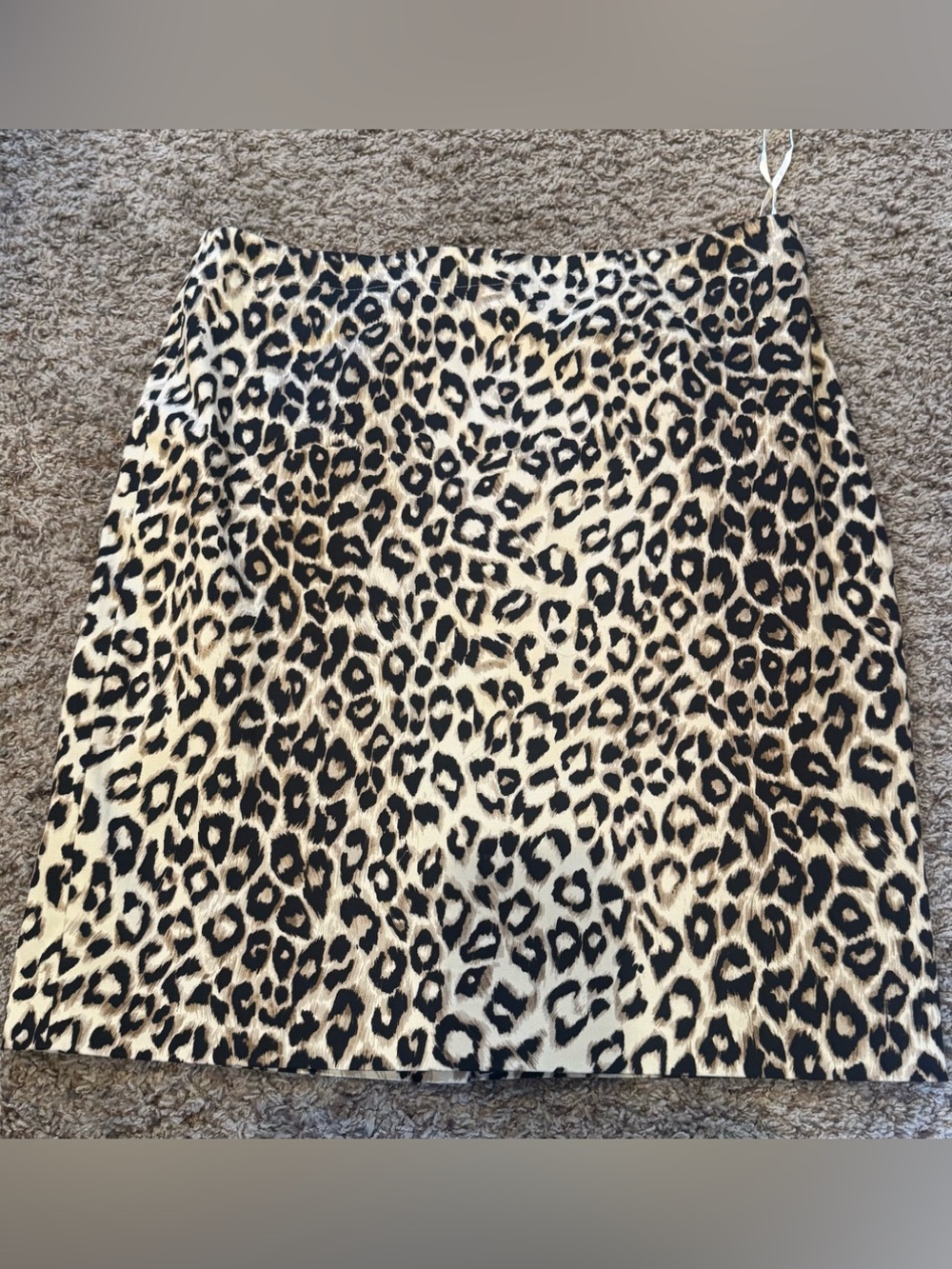 Jones New York Leopard Print Skirt - Black & Cream